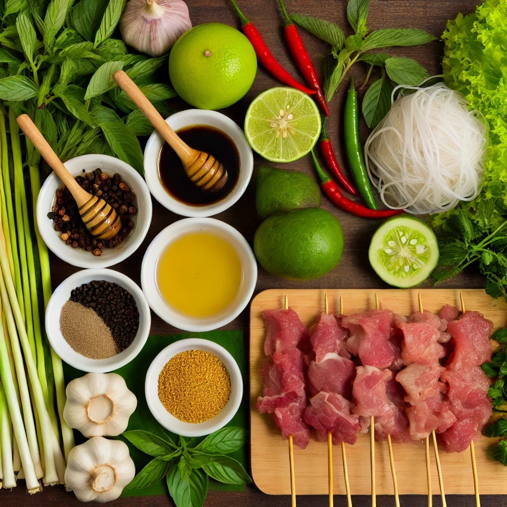 Bún Thịt Nướng Nem Nướng