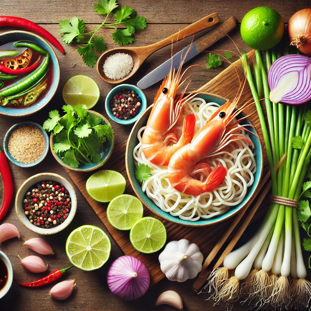 Udon Noodle Soup with Shrimp