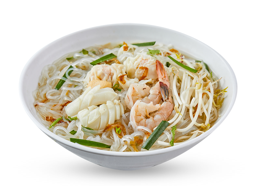 Seafood Egg Noodle Soup - Chicken Broth Infusion