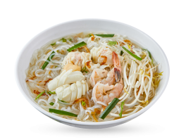 Seafood Rice Noodle in Soup (Hủ Tíu Đồ Biển)